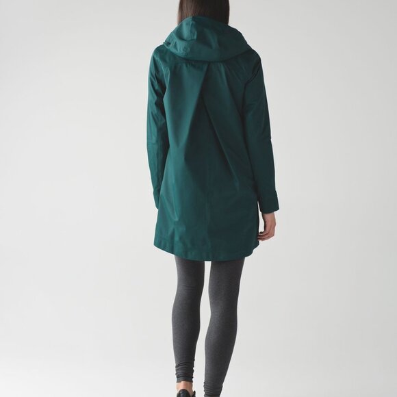 LULULEMON Savasana Waterproof Jacket II Green sz 8 - Picture 2 of 7